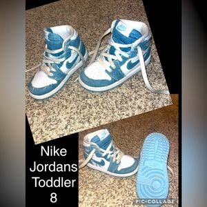 Nike Air Jordan toddler size 8 - denim frayed look